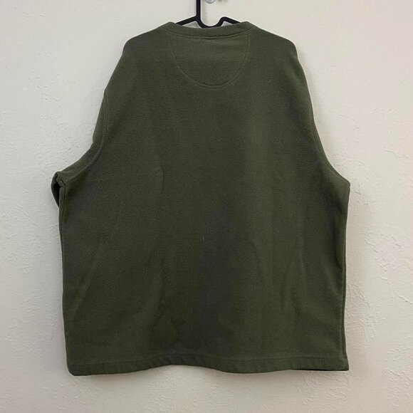 muted green y2k fleece sweater indie skate grunge - Picture 4 of 8